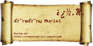 Örmény Muriel névjegykártya